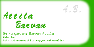 attila barvan business card